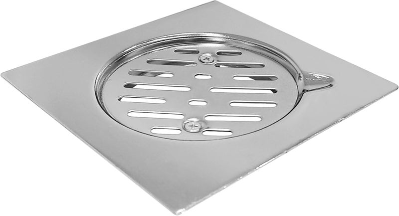 Duravel Square Floor Drain Cover, Chrome-Plated Stainless Steel, Modern Bathroom Shower Drain Strainer - Image 4